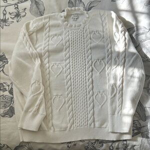 J. Crew Cream Cable Knit Sweater
